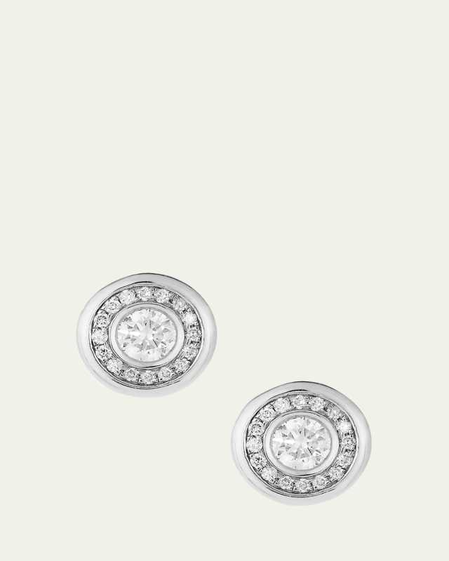 18k Gold Diamond Stud Earrings